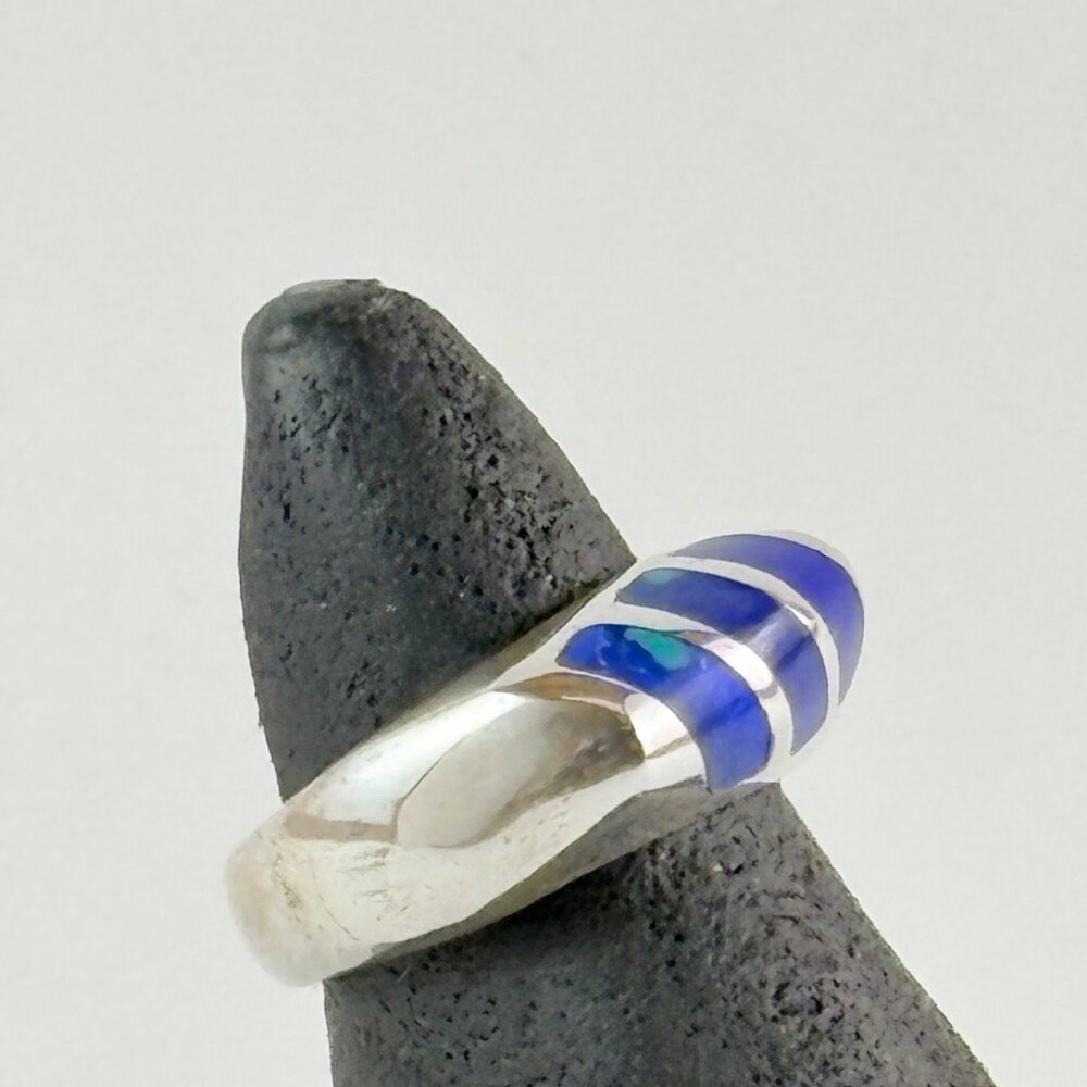 Large Sterling Silver Gemstone Ring - image 3